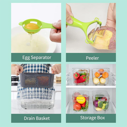 22-in-1 Kitchen Multifunctional Vegetable Cutter & Slicer Set | Chopper for Onion, Potato, Fruits & More